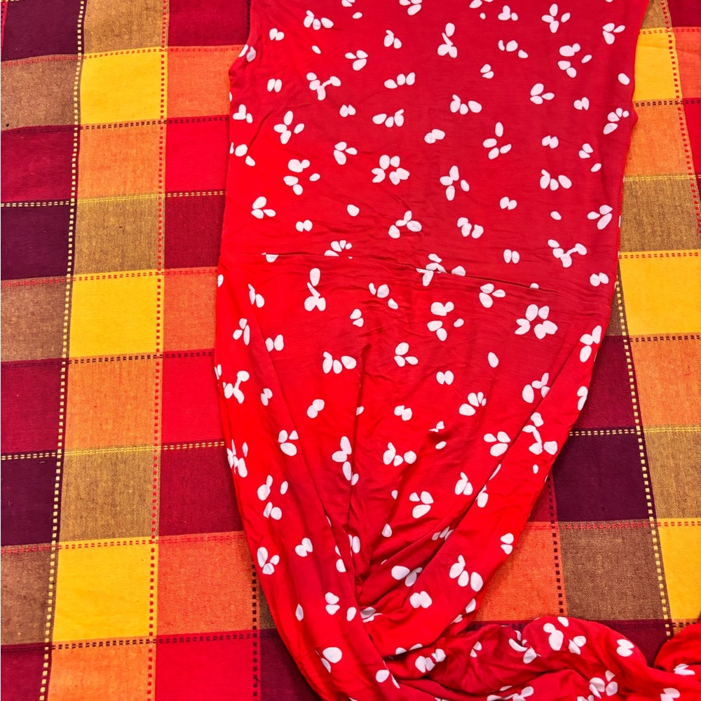 Boden Red Jersey Floral Midi Dress - Picture 9 of 14